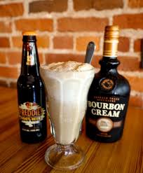 1x 2x 3x · ¾ oz sassafras syrup or root beer syrup** · 5 mint leaves · 2 oz bourbon · 1 oz buffalo trace bourbon cream · ½ c ice cream · garnish: Freddie S Root Beer