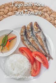 Tuyo Fish With Rice And Tomato Panlasang Pinoy Recipe Food Filipino Recipes Cooking
