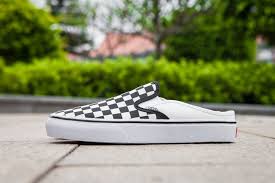Black And White Slip On Vans Womens Vans Checkerboard Mule Slip On Classic Black White Womens Shoes Vans Checkerboard White Shoes Women Classic Black White