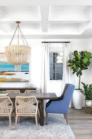 Host Dining Chairs Coastal Dining Room With Blue Wingback Host Dining Chairs Host Dinin Coastal Decorating Living Room Nautical Dining Rooms Dining Room Design