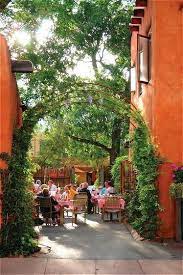 Pink Adobe Steak Dunigan With Green Chile Sauce New Mexico Santa Fe New Mexico Style Travel New Mexico