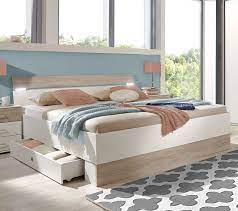 Eigenes bett bett selbstmachen, wg zimmer, kindergarten ideen, bettenbau. Hohes Schubkasten Bett In Weiss Und Eiche Sagerau Dekor Kormoran