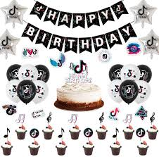 Maybe you would like to learn more about one of these? Tik Tok Party Dekorationen Einschliesslich Banner Latex Ballons Folie Luftballons Kuchen Hute Aufkleber Madchen Musik Geburtstagsparty Zubehor Amazon De Spielzeug