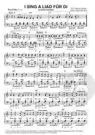 I Sing A Liad Fur Di Von Andreas Gabalier Noten Fur Akkordeon