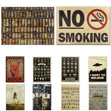 Details About Vintage Bar Poster Cafe Pub Club Home Wall Decoration Chart Kraft Paper Painting