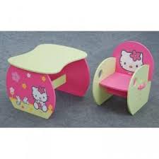 Okorder 2014 Popular Safe Healthy Cute Wooden Cartoon Assembled Table And Chair For Hello Kitty Children Kid Table Baby Bedroom Furniture Kids Bedroom Sets