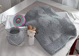 Plaid und kissen furs sofa stricken. Babydecke Stricken Sternenmuster Stricken