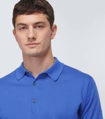 John Smedley Adrian Cotton Polo Shirt In Blue