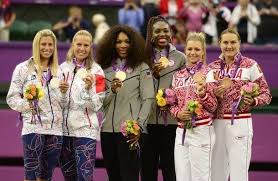 Základní škola nová bystřice vyučuje podle dokumentů školní vzdělávací program pro základní vzdělávání škola pro život, 4.9.2017, 7.verze Serena Williams Venus Williams Andrea Hlavackova Lucie Hradecka And Maria Kirilenko Nadia Petr Olympic Podium Tennis Players Sport Tennis