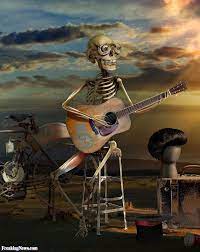Funny Skeleton Pictures Freaking News Playing Guitar Funny Skeleton Skull Art