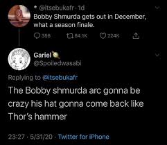 Shmurda was arrested in december of 2014, and in 2016, plead guilty to conspiracy to commit murder, weapons possession and reckless. The Bobby Shmurda Arc Gonna Be Crazy His Hat Gonna Come Back Like Thor S Hammer 23 27 5 31 20 Twitter For Iphone Ifunny