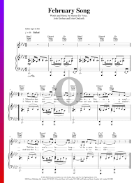 See also josh groban music videos. February Song Noten Klavier Gitarre Gesang Pdf Download Streamen Oktav