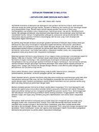 Feminisme post modern merupakan gerakan feminisme yang anti dengan sesuatu dengan sifat absolut dan anti dengan otoritas. Gerakan Feminisme Di Malaysia