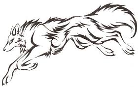 If you're planning on completing the drawing in ink, keep the balance of black and white in mind. Leaping Wolf Tattoo White Wolf Tattoo Wolf Drawing Wolf Tattoo