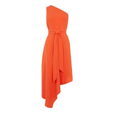 Warehouse One Shoulder Dress Orange Cocktail Dresses One Shoulder Cocktail Dress Dresses