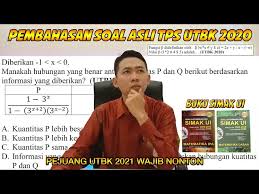 Download soal utbk sbmptn dan pembahasan. Pembahasan Soal Asli Tps Utbk 2020 Utbk 2021 Litetube