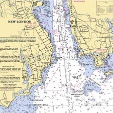 Connecticut New London Ct Thames River Nautical Chart Decor