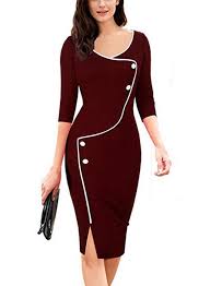 Check spelling or type a new query. Mabeler Damen Knielang Etuikleid Business Kleid Elegantes Abendkleid Pencil Kleider X Large Burgund Amazon De Bekleidung Kleider Kleidung Bekleidung