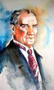 Sulu Boya Ile Cizilmis 15 Muhtesem Ataturk Portresi Sulu Boya Resim Poertre Resimleri