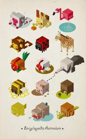 The axial skeleton consists of the skull, of the ribs, where they directly create surface form. Isometric Animals By Hedorah Deviantart Com On Deviantart Isometric Art Isometric Design Isometric Drawing