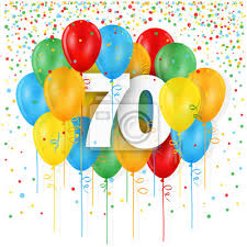 Happy 70 Geburtstag Anniversaire Karte Leinwandbilder Bilder 70 Danke Laden Myloview De