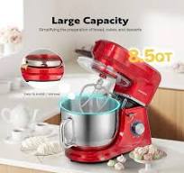 VIVOHOME 8.5 Qt. 10-Speed 6 in 1-Multifunctional Stand Mixer in Red  wal-VH1248US
