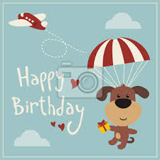 Geburtstag möchten die meisten menschen nicht wirklich an das älterwerden denken. Alles Gute Zum Geburtstag Lustige Welpen Hund Fliegen Auf Fallschirm Leinwandbilder Bilder Fallschirm Gluckwunsch Schon Myloview De