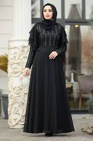 Tesetturlu Abiye Elbise Otris Tuylu Siyah Tesettur Abiye Elbise 8730s Tesetturisland Com Elbise The Dress Moda Stilleri