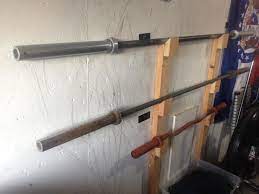 Wall Mount Barbell Rack Diy Home Gym At Home Gym Home Made Gym