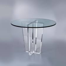 Ren 54 chrome round glass top dining table. Lucite Acrylic Glass Dining Tables By Plexi Craft