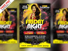 Download free psd flyer templates | free party, club, event, nightclub and holiday and food psd flyer templates | free psd downloads Psd Friday Night Party Flyer Design Psdfreebies Com