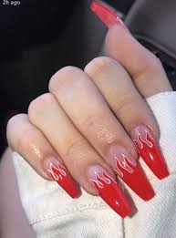 Acrylic is strong and it will be able to protect your nails. Red Acrylic Nails Swag Nails Acrylic Nails