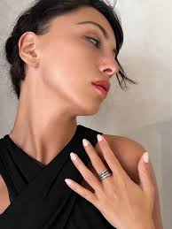 Melted Design Silver Ring 925 Sterling Silver Jewelry Minimalist Style Open  Ring Unique Wide Band for Her