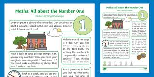 I let the students decide for themselves which question to start at. Eyfs Maths All About The Number One Home Learning Challenges
