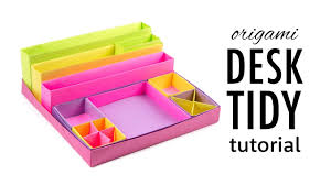 Origami Desk Organizer Boxes Tutorial Diy Paper Kawaii Youtube Pens, pencils, markers, paper clips and fasteners.