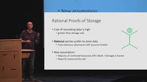 Proof of space has to be tied to proof of time to be used as a consensus method. Simple Proofs Of Space Time And Rational Proofs Of Storage Youtube