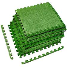 Sorbus Grass Mat Interlocking Floor Tiles A Soft Artificial Grass Carpet A Multipurpose Foam Interlocking Floor Mats Interlocking Flooring Foam Floor Tiles