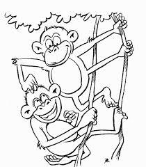 Children color monkeys, learn the. Coloring Pages Of A Monkey Coloring Home