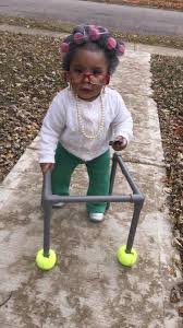 Little Old Lady With Tennis Balls On Her Walker Old Lady Costume Baby Old Lady Costume Cute Costumes