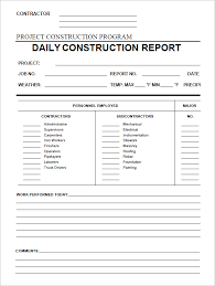 27 Daily Construction Report Templates Pdf Google Docs