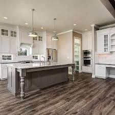 The closest you'll get to pure white with a natural stone is pictured above in marble. Grey Kitchen Cabinets White Countertops Design Ideas