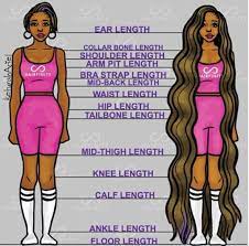Hair Length Chart Natural Hair Styles Hair Growth Charts Curly Hair Styles