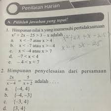 Maybe you would like to learn more about one of these? Contoh Soal Dan Jawaban Nilai X Yang Memenuhi Pertidaksamaan Peranti Guru
