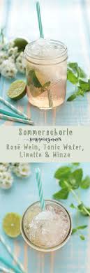Sommerschorle Mit Rose Tonic Water Limette Und Minze Puppenzimmer Com Sommerschorle Getranke Rezepte Limetten