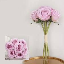 {lavender escort cards via martha stewart weddings; Pastel Flowers Artificial Silk Roses Bouquet Lavender Wedding Decor Vanrina