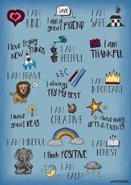 Kids Affirmations Poster Printable Wall Art Digital Download Affirmations For Kids Positive Affirmations For Kids Affirmation Posters