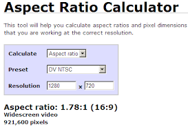 calculate aspect ratio of monitor screen display