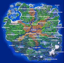 The chapter 2 map has the main particularity to changing the center of the island each season: Chapter 2 Season 6 Map With Names Fortnitebr