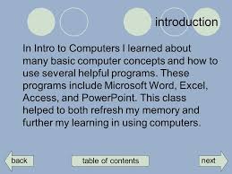 Classifications of computers according to purpose : Intro To Computers Portfolio Kurt Gregory Next Table Of Contents Introduction Computer Concepts Word Processing And Spreadsheet Lab Network Communications Ppt Download