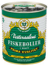 Nå skal bollene ut på ny langtur. Vesteraalens Fischballchen Fiskeboller 800g Dose Scandmarkt